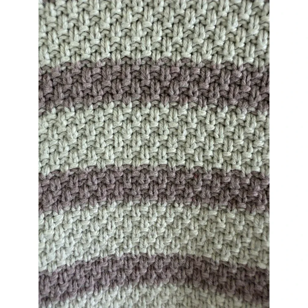 NWT Madewell Women’s knit striped sweater cream size S cabincore cozy - Picture 6 of 7
